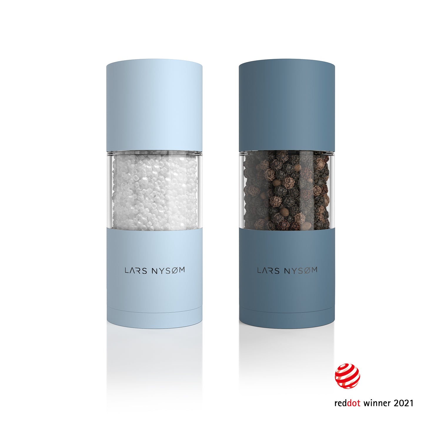 Salt and pepper mill Sjæl - Baby Blue and Blue Stone