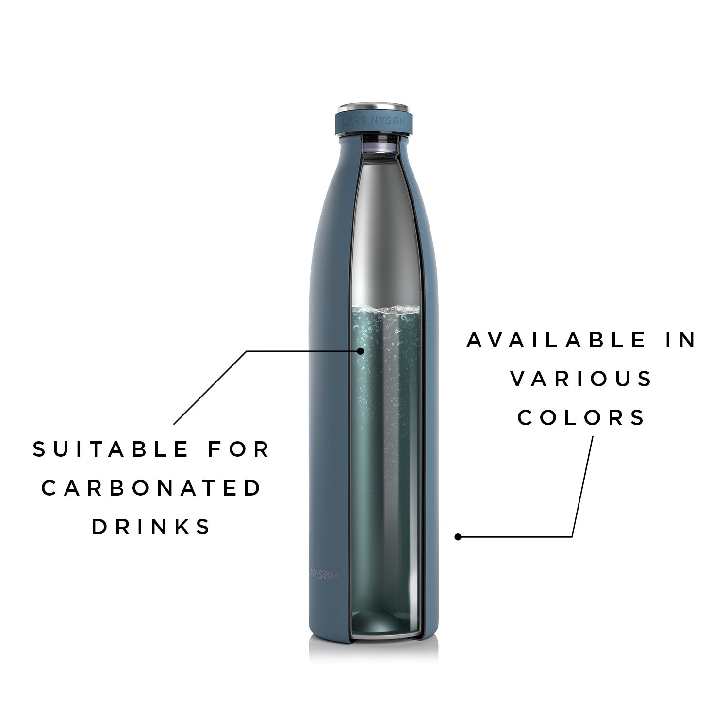 Insulated Water Bottle Ren - Blue Stone